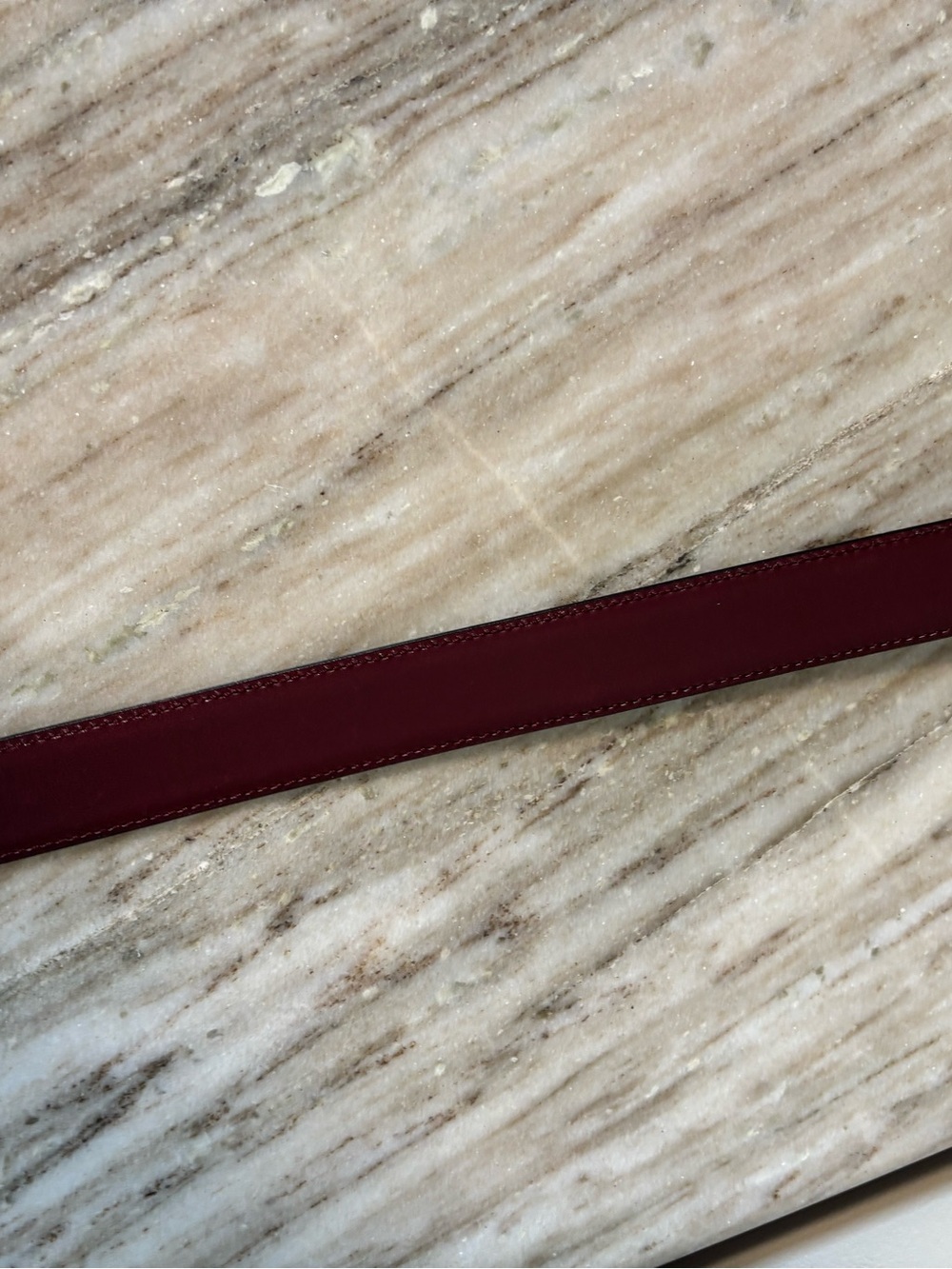 Vintage Celine Horse Carriage Reversible Leather Belt Black & Burgundy Gold - Picture 10 of 14